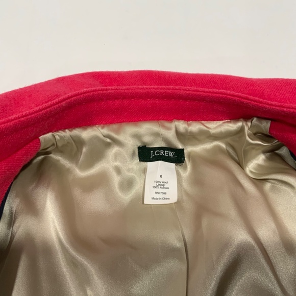 J Crew Sz 0 Wool Maggie Jacket Button Down Pink - Picture 3 of 7